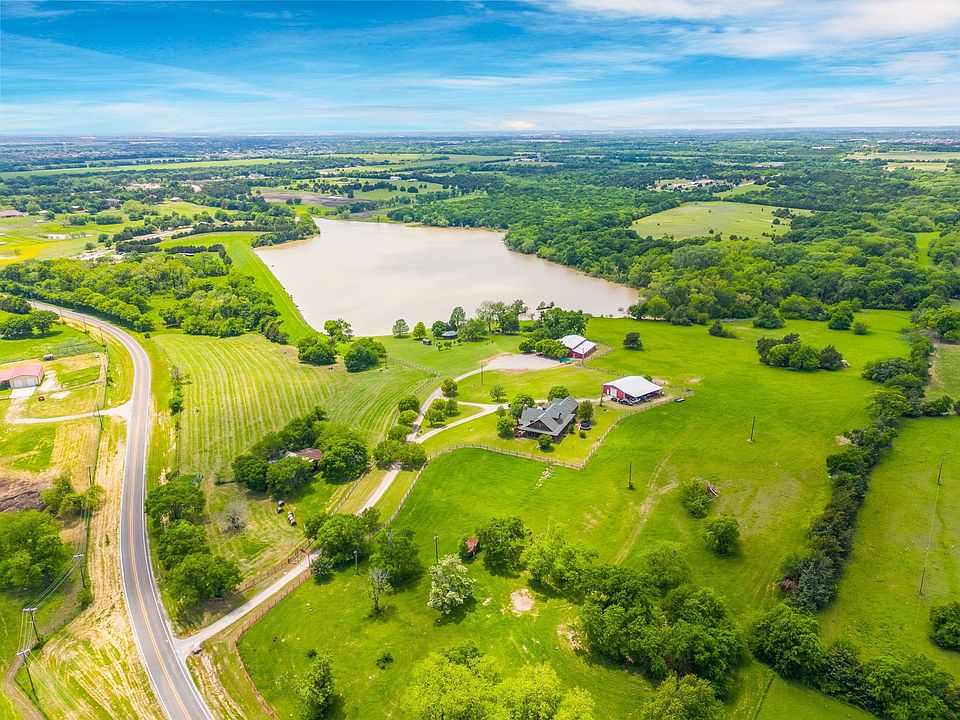 Aerial view of a large body of water