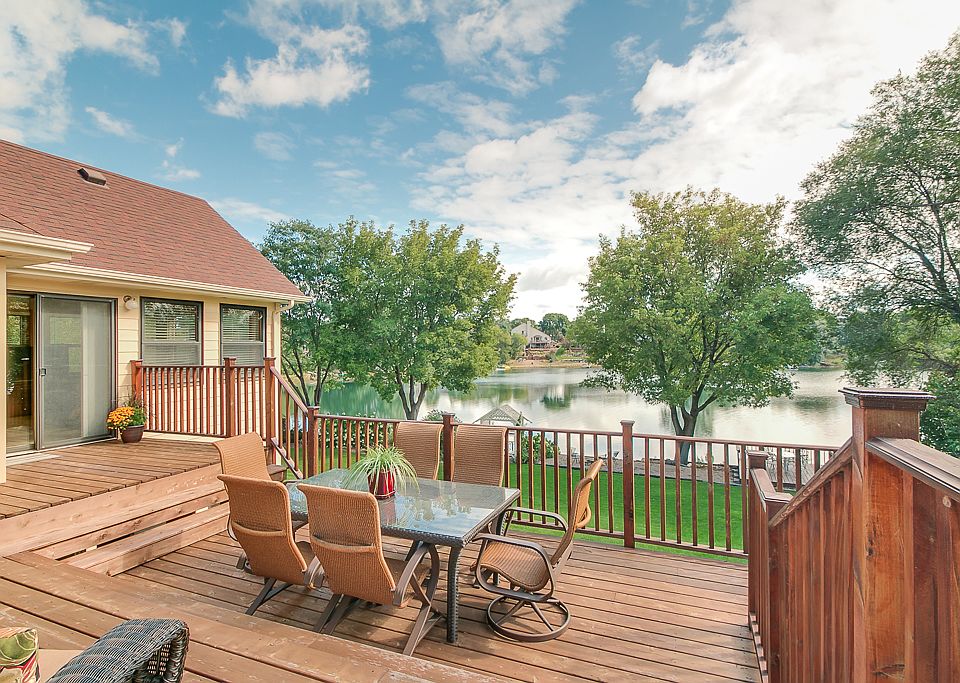 Deck with view of the lake