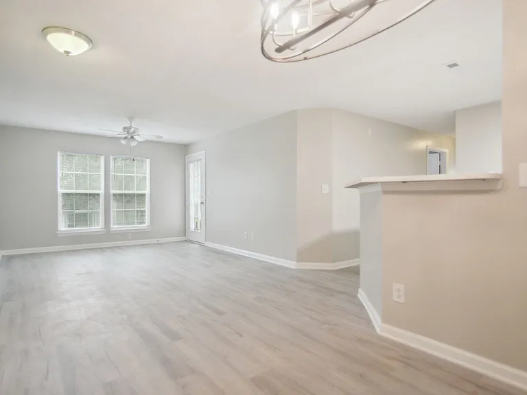 Living room with a connected dining room