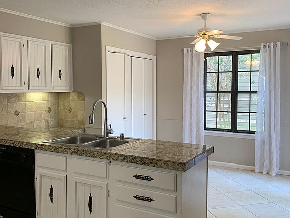 All tile flooring in kitchen
