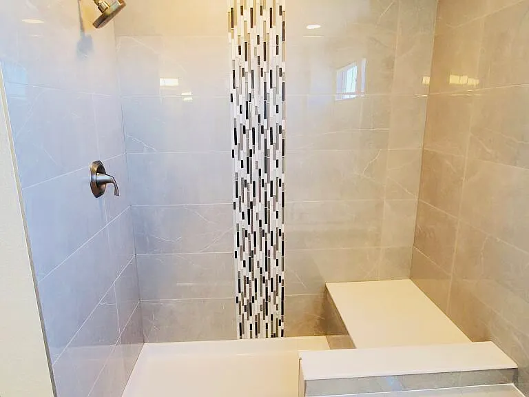 Updated master shower