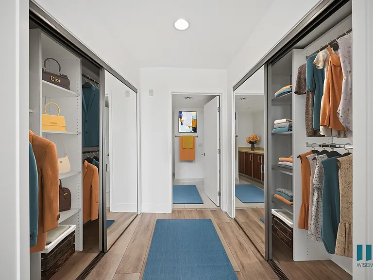 Dual-Closets with Built-In Shelving
