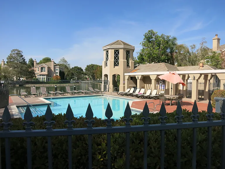 Gated community pool and spa