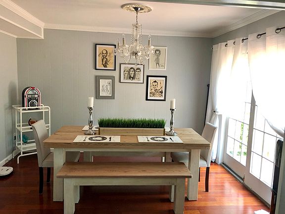 Dining room that leads to deck