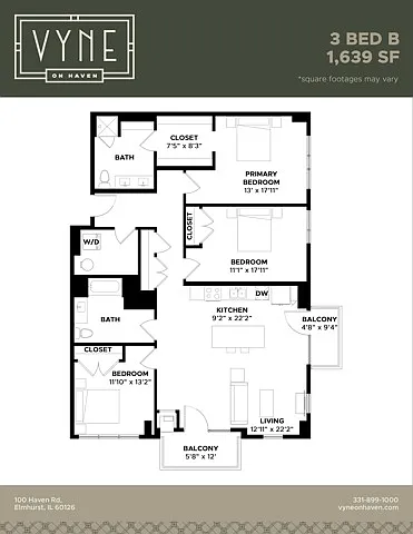 Floor plan 3 BED - B ADAPTABLE