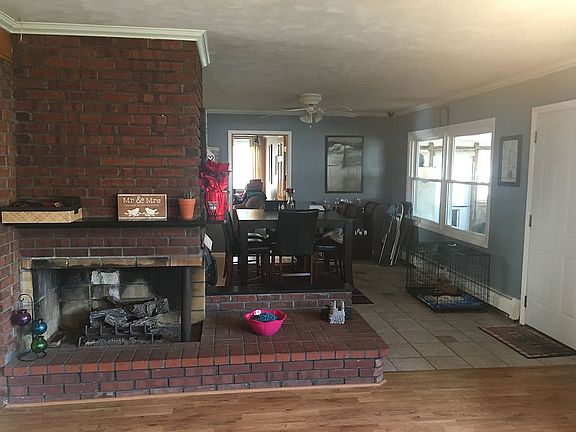 Fireplace and Dining Room