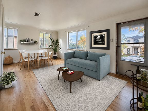 Living room with abundant natural light