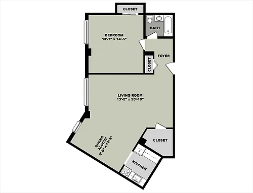 Floor plan 1X1 840