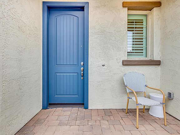 Front door on the side of the house.