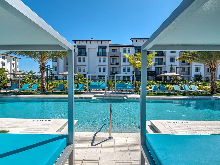 Resort Style Swimming Pool with Cabanas