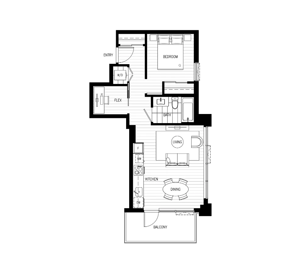 Floor plan 1 Bedroom