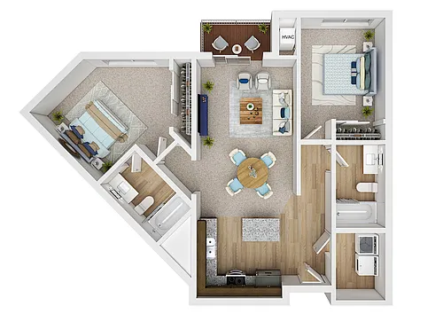 Floor plan 2X2 D