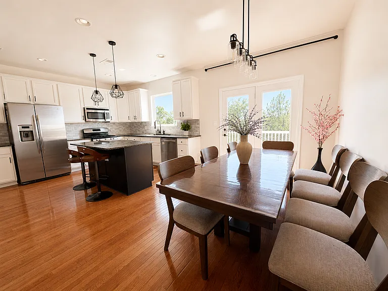 Kitchen, Dining Area & Patio Access