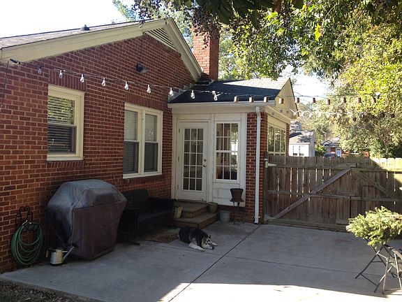 Large concrete patio