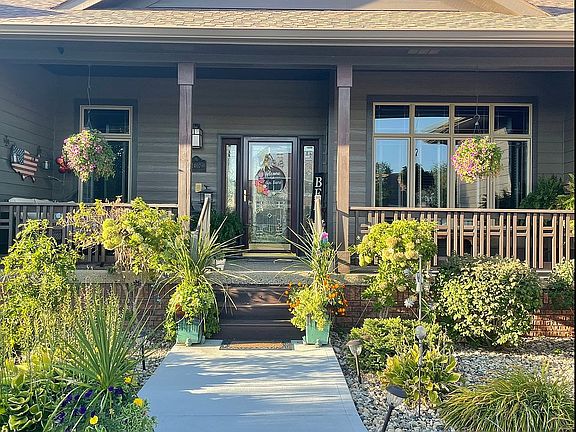 close up of front porch