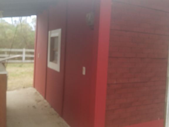 storage bldg on patio