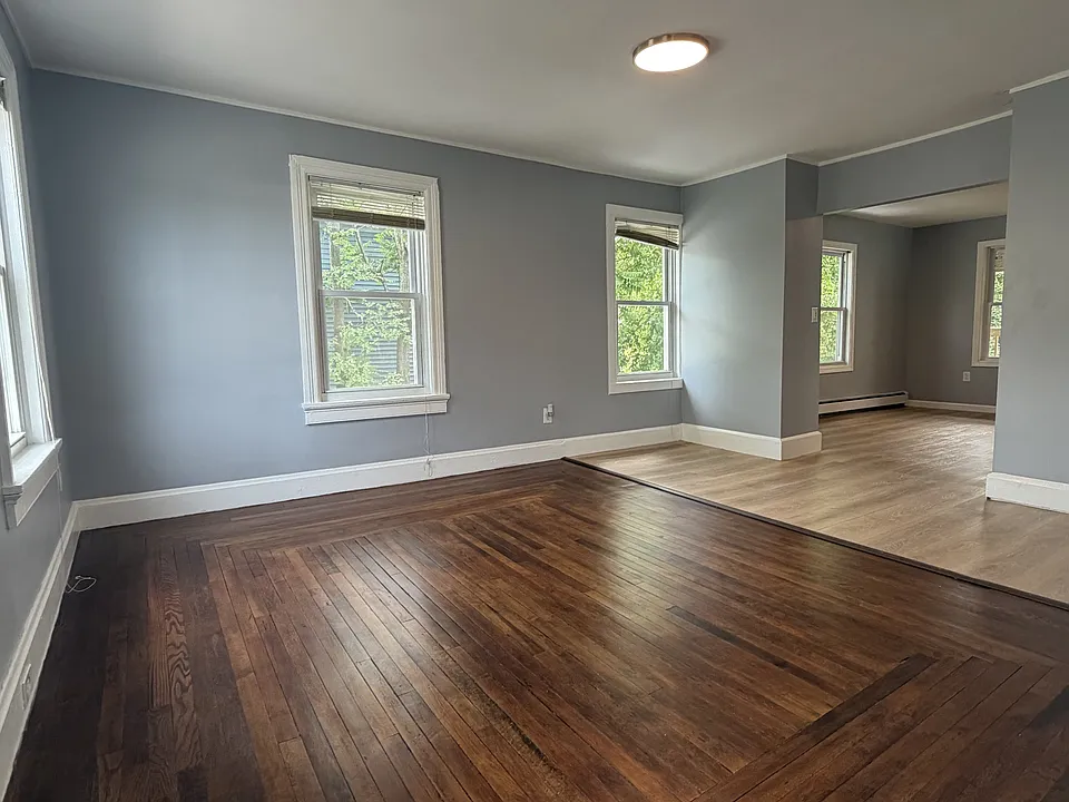Living room and dining room