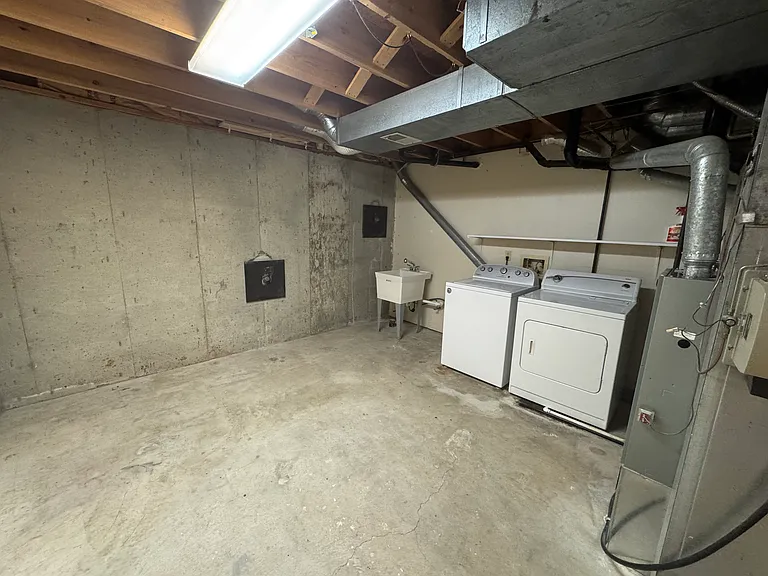 Basement work room, laundry