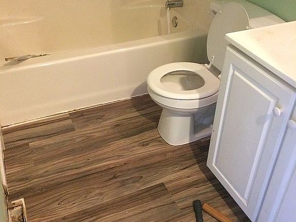2nd Bath with new floor