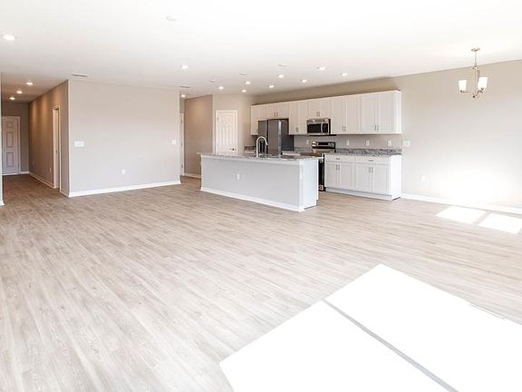 The downstairs is finished with luxe, low-maintenance wood vinyl plank flooring - New home for sale