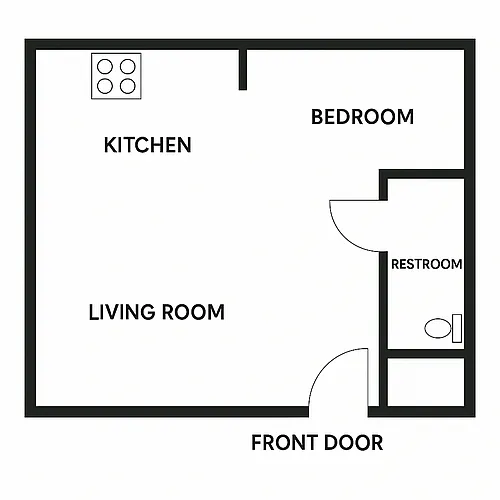 Floor plan 1X1 P