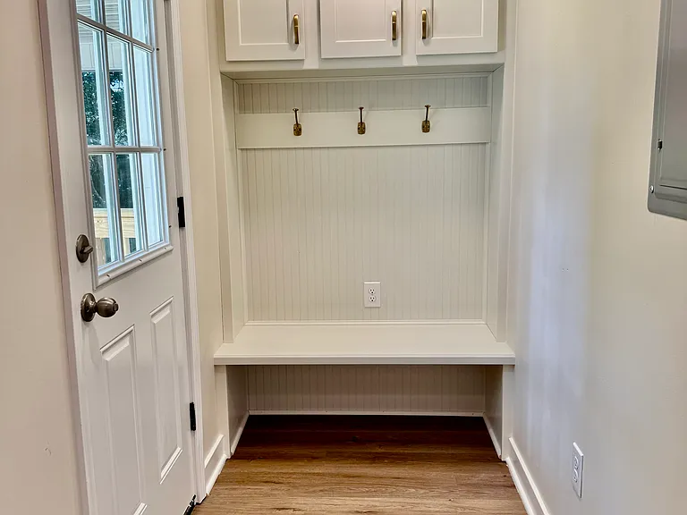 New mudroom right off the new deck and carport before entering the kitchen
