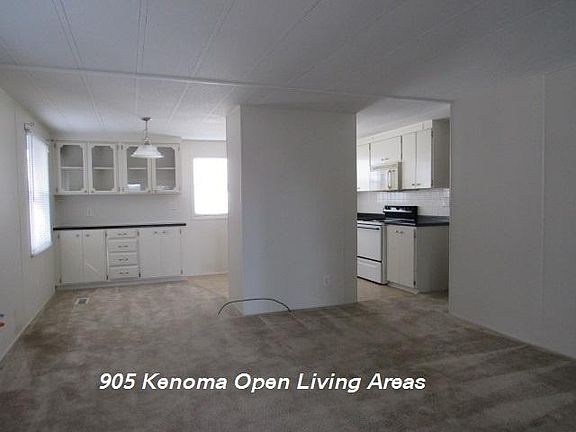 open floor plan and dining area