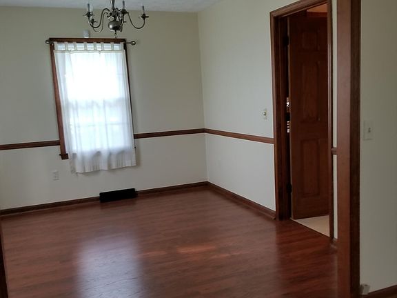 Looking from living room into dining room. New flooring!