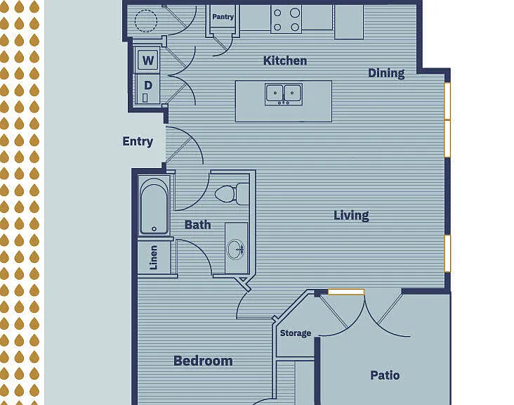 The Cashmere: 1BR 1BA