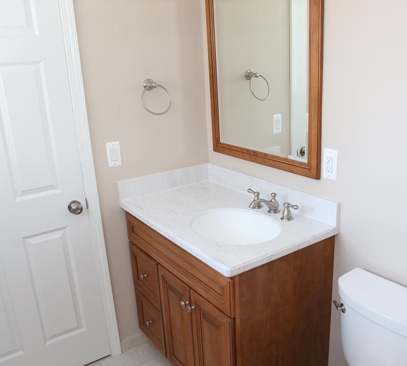 Bathroom off of kitchen
