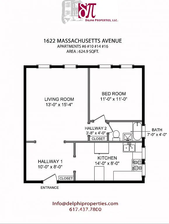 1 bed, 1.0 bath, 624 sqft, $2,400 — Photo 1