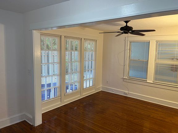 Living area overlooking backyard