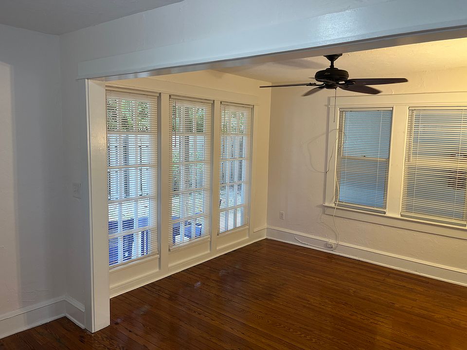 Living area overlooking backyard