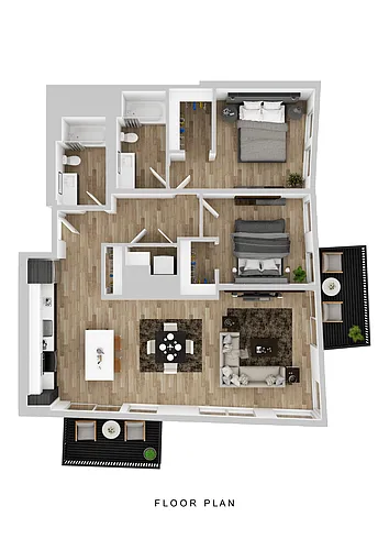 Floor plan Sitka - 2 Bed C2 Two Balconies