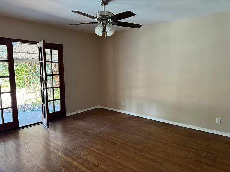 Dining room with French Doors.