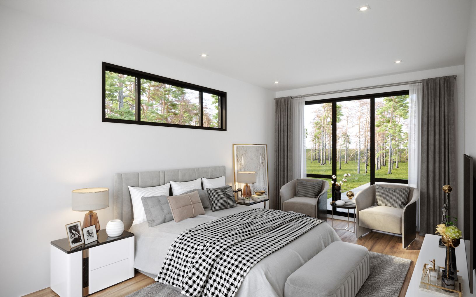  Master Bedroom-3D Rendering