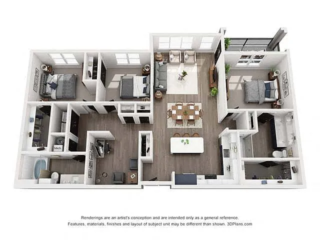 Floor plan 3B Den