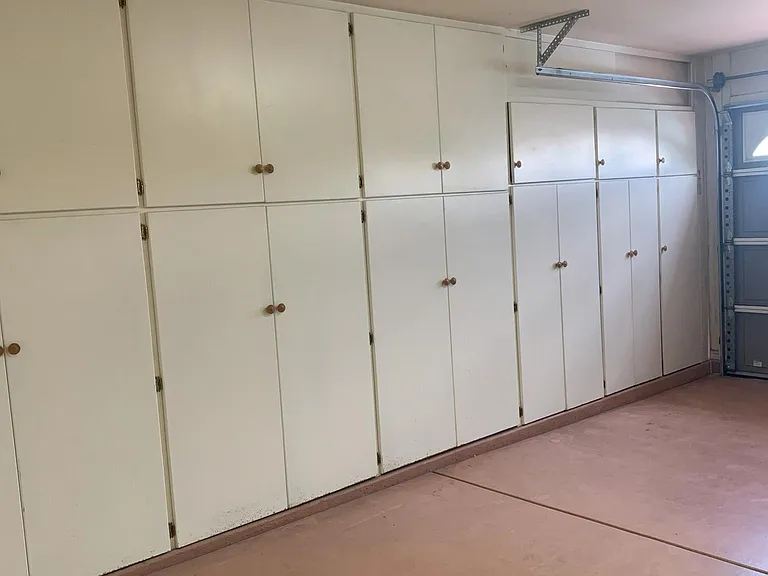 Walled storage in Garage