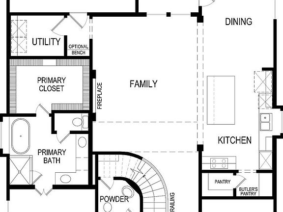 Princeton 2R-CW First Floor Plan