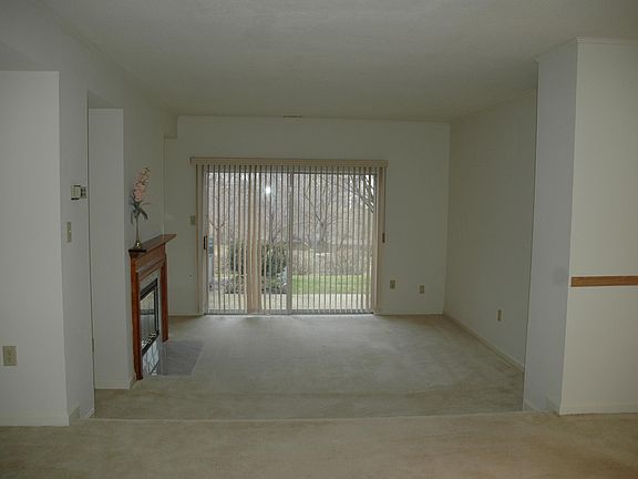 View of living room from kitchen/dining area