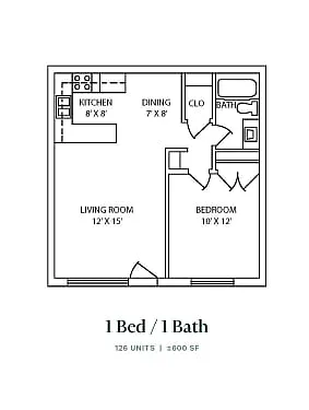Floor plan One Bedroom One Bath Remodel