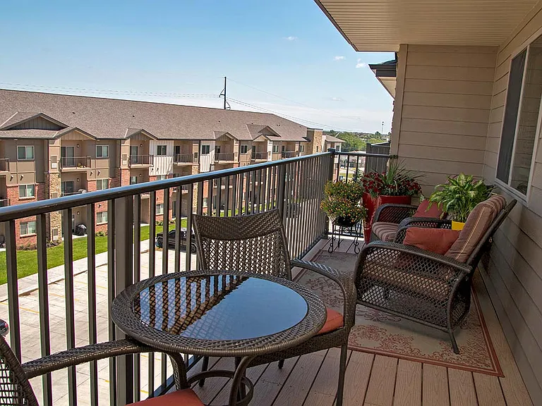 Our large balconies are great for morning coffees or evening hangouts.
