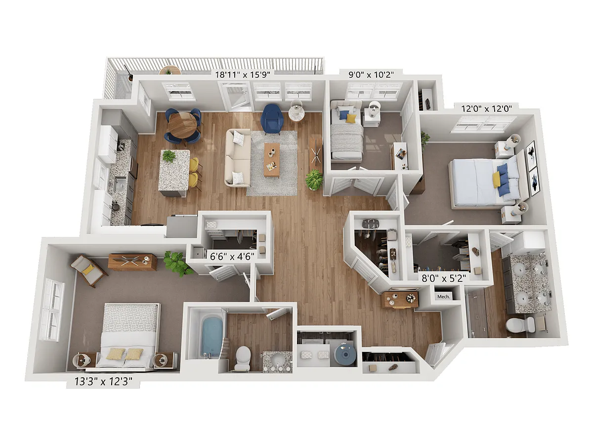 Floor plan C1B - Amethyst