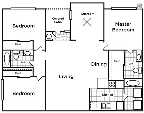 Floor plan 3x2 C1 The Sunflower