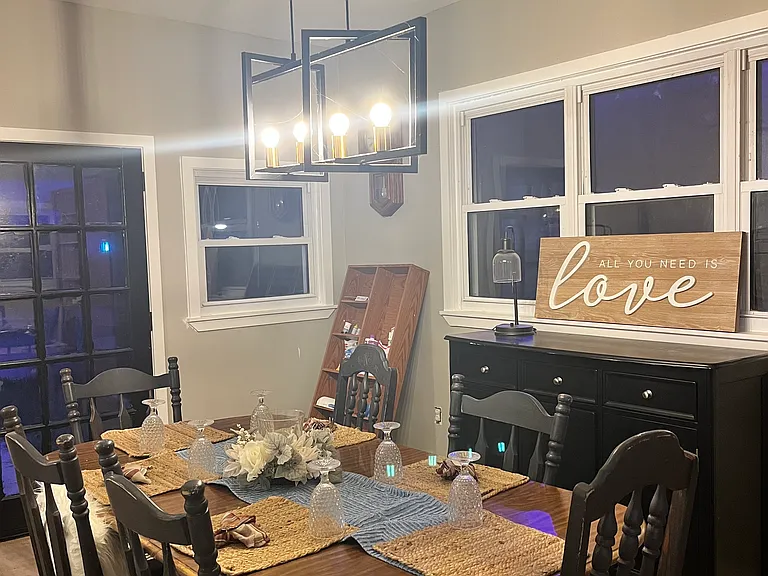 Private formal dining near the kitchen