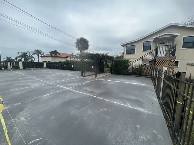 paved parking area