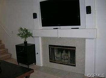 Living room fireplace