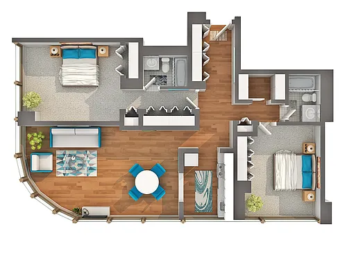Floor plan 02 Two Bed