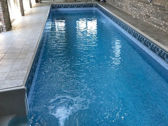 Indoor pool with new liner.