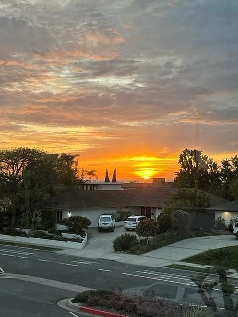 Views from open floor plan sitting down living room